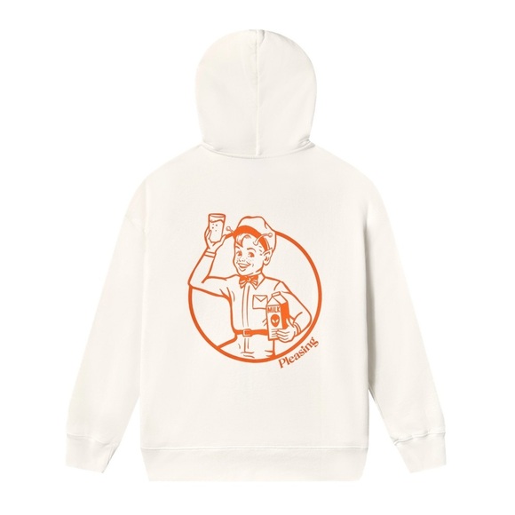 Pleasing Sweatshirt White The AstroMilk Man Zip Up Hoodie Size XXL Harry Styles - Picture 2 of 13